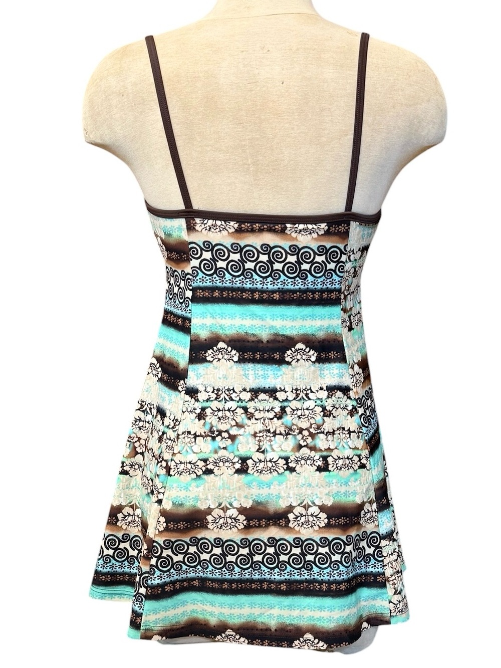 A Shore Fit Vintage Swim Dress Swimdress One Piece Swimsuit Tropical Floral 10 - Picture 4 of 8